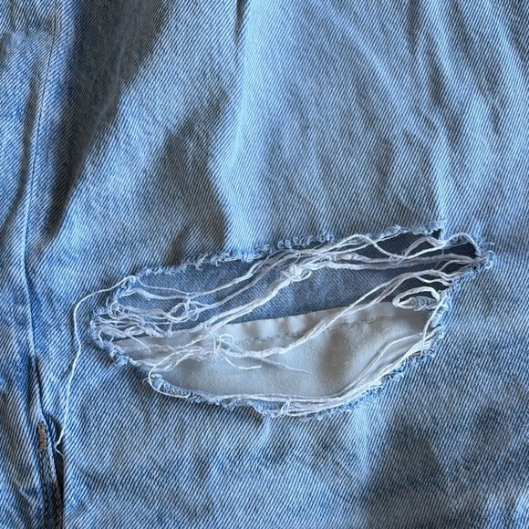 American Eagle Outfitters Classic Blue denim Jeans distressed 100% cotton - Picture 7 of 16